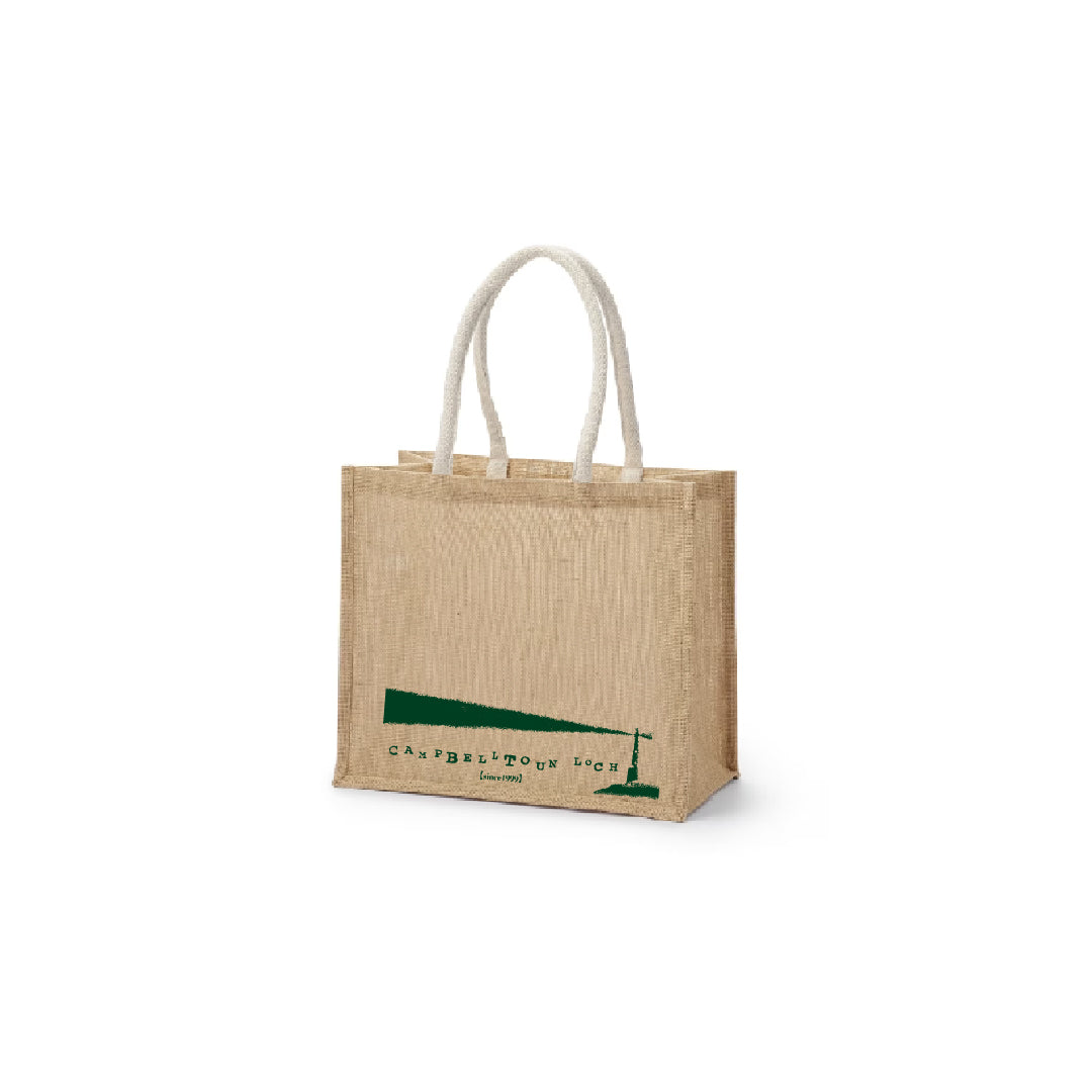 Campbelltoun loch Jute Tote GREEN